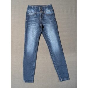 No Boundaries Women's Dark Wash Denim High Rise High Waisted Skinny Jeans Size 5